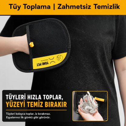 Patiko Tüy Toplayıcı Eldiven- Kedi & Köpek Tüyü Temizleyici