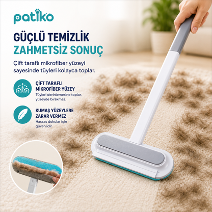 Patiko Uzun Saplı Evcil Hayvan Tüy Temizleme Fırçası