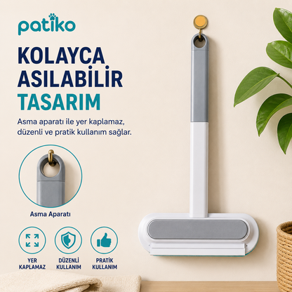 Patiko Uzun Saplı Evcil Hayvan Tüy Temizleme Fırçası